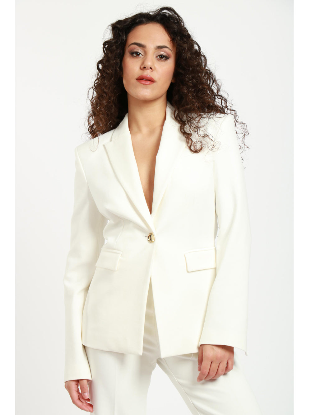 Gianburrasca White Single-Breasted Jacket