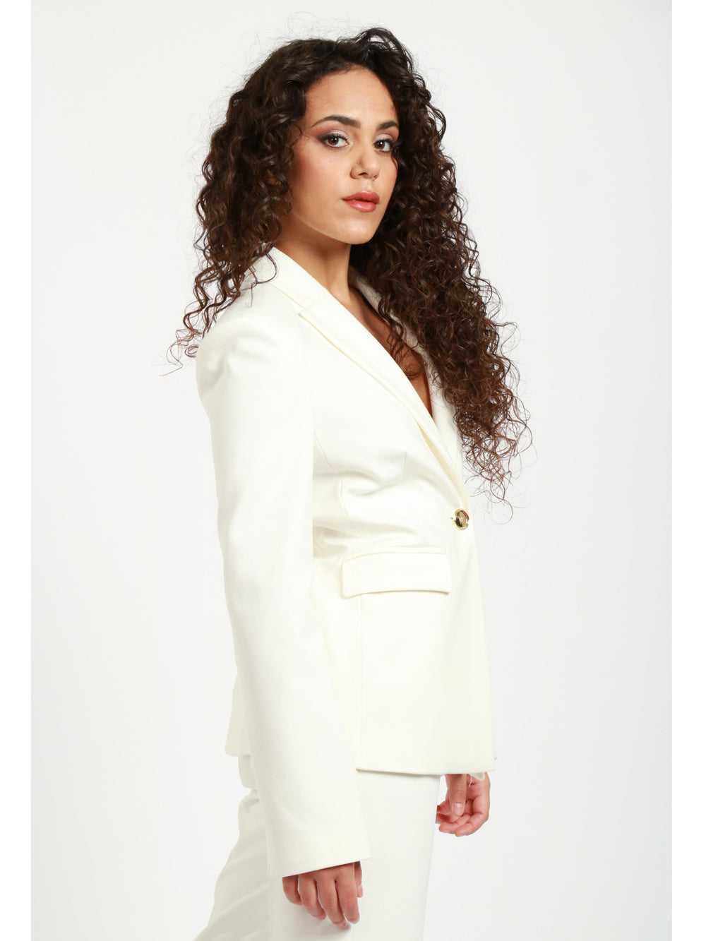 Gianburrasca White Single-Breasted Jacket