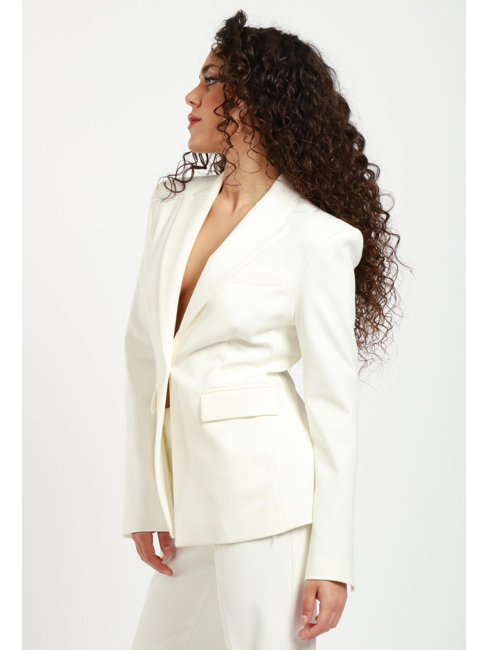 Gianburrasca White Single-Breasted Jacket