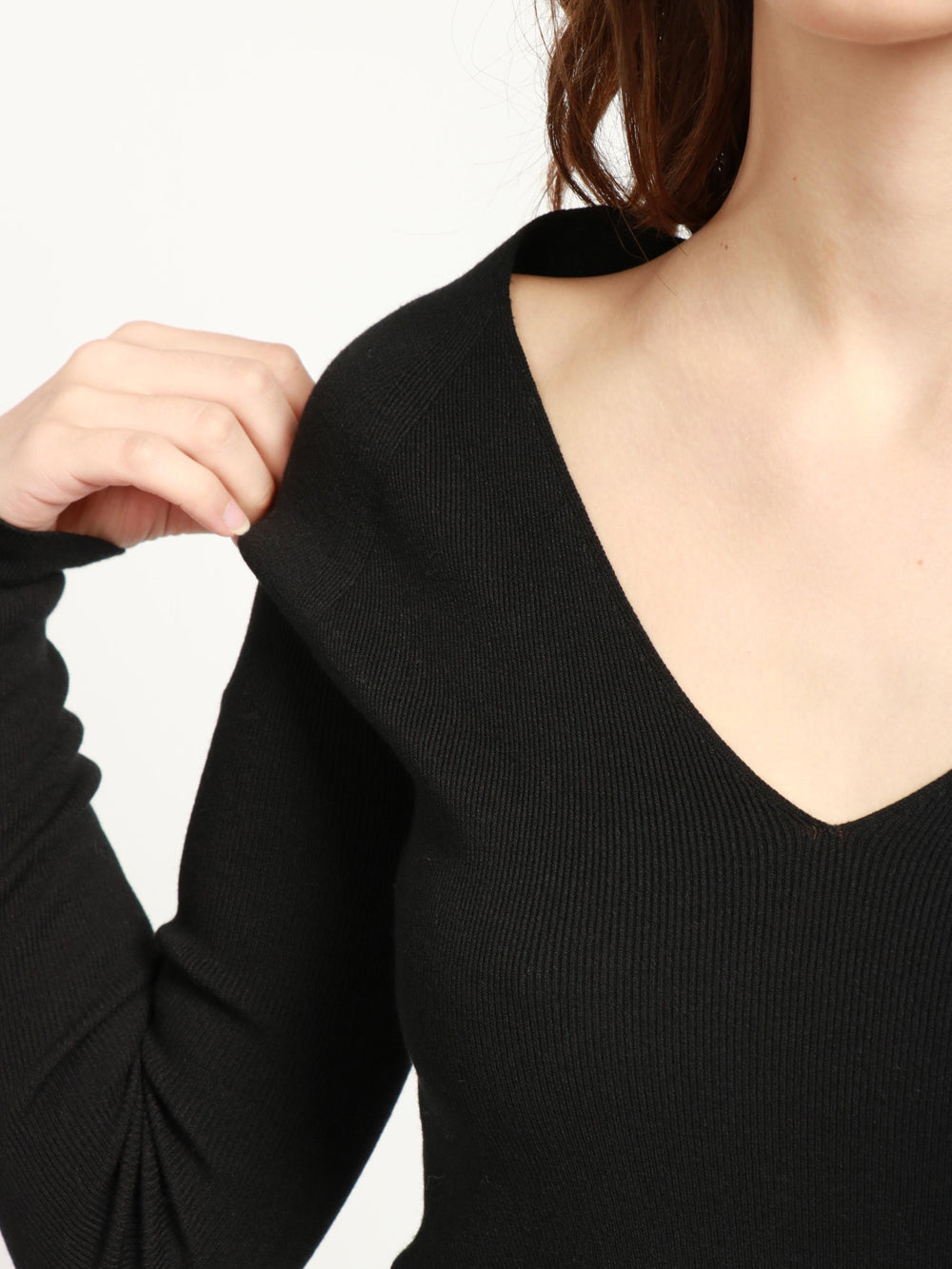 Black Cypress V-Neck Sweater