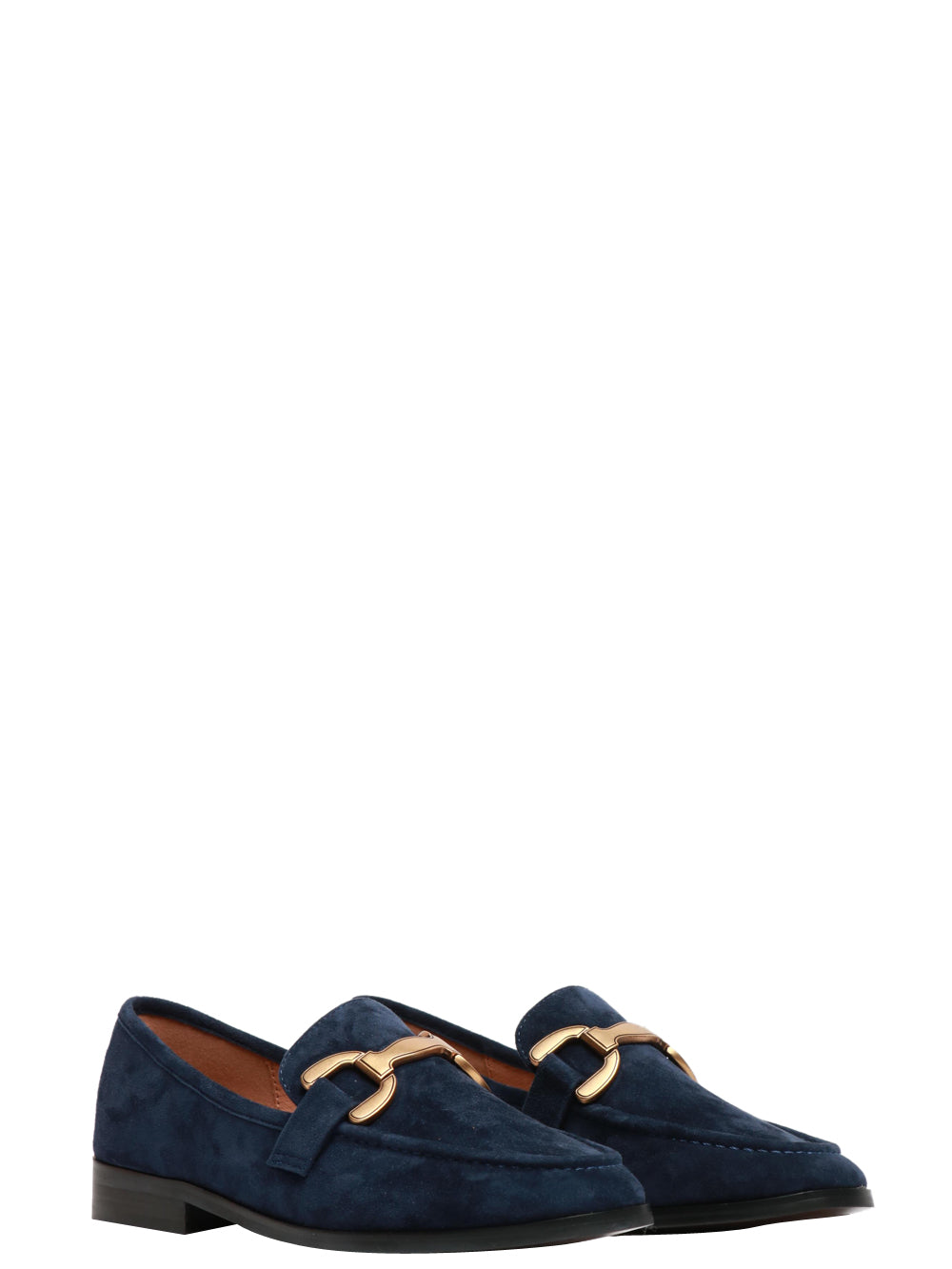 BIBI LOU Scarpe Mocassino Vela in Pelle Scamosciata Blu Notte Blu