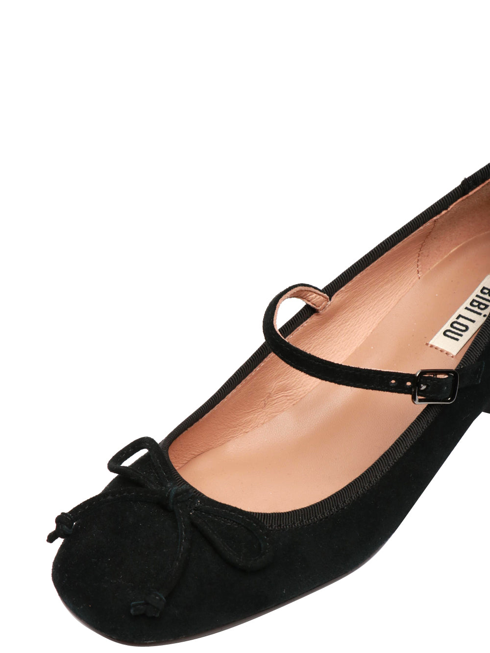 BIBI LOU Scarpe Ballerina Suzy in Pelle Scamosciata Nere Nero