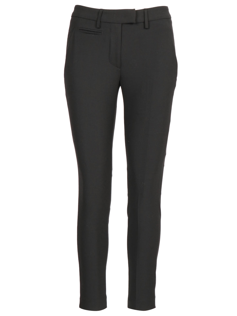 DONDUP Pantaloni Perfect in Fresco Lana Neri Nero