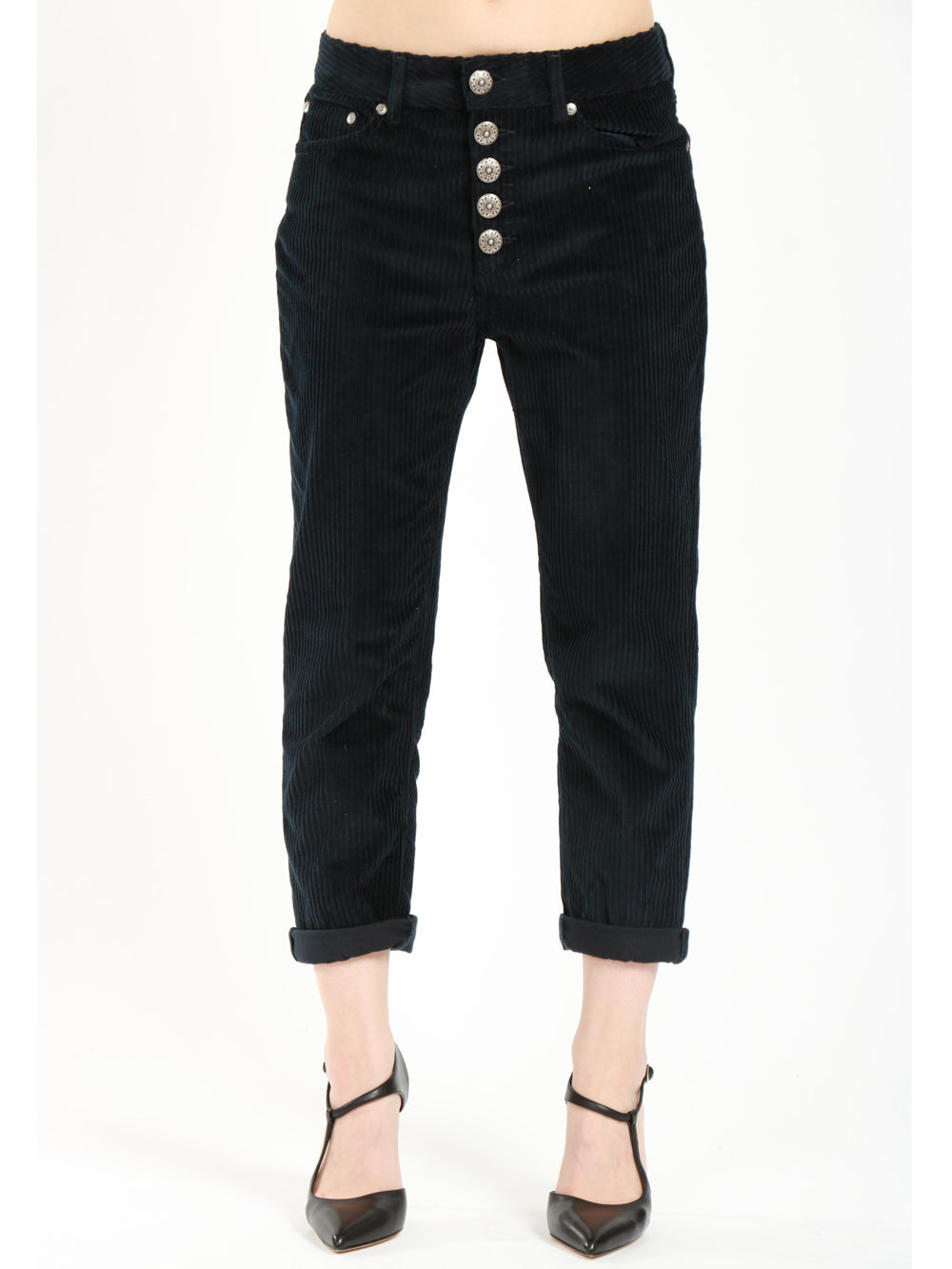 Koons Trousers in Midnight Blue Rock Velvet