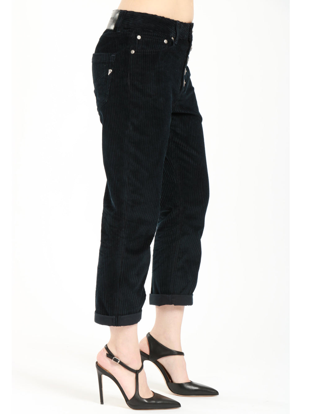 Koons Trousers in Midnight Blue Rock Velvet