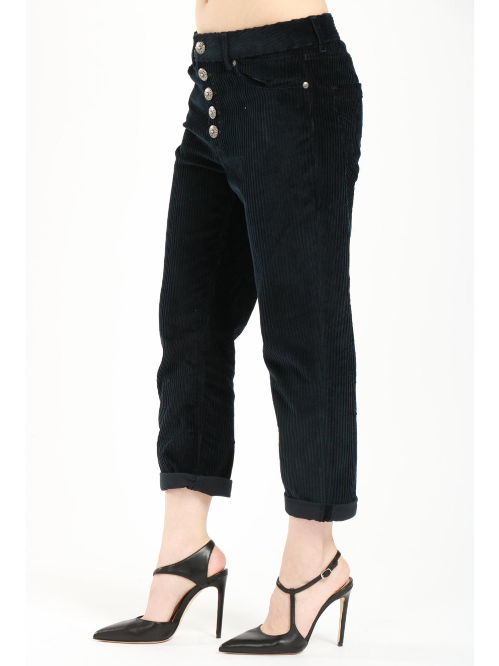 Koons Trousers in Midnight Blue Rock Velvet