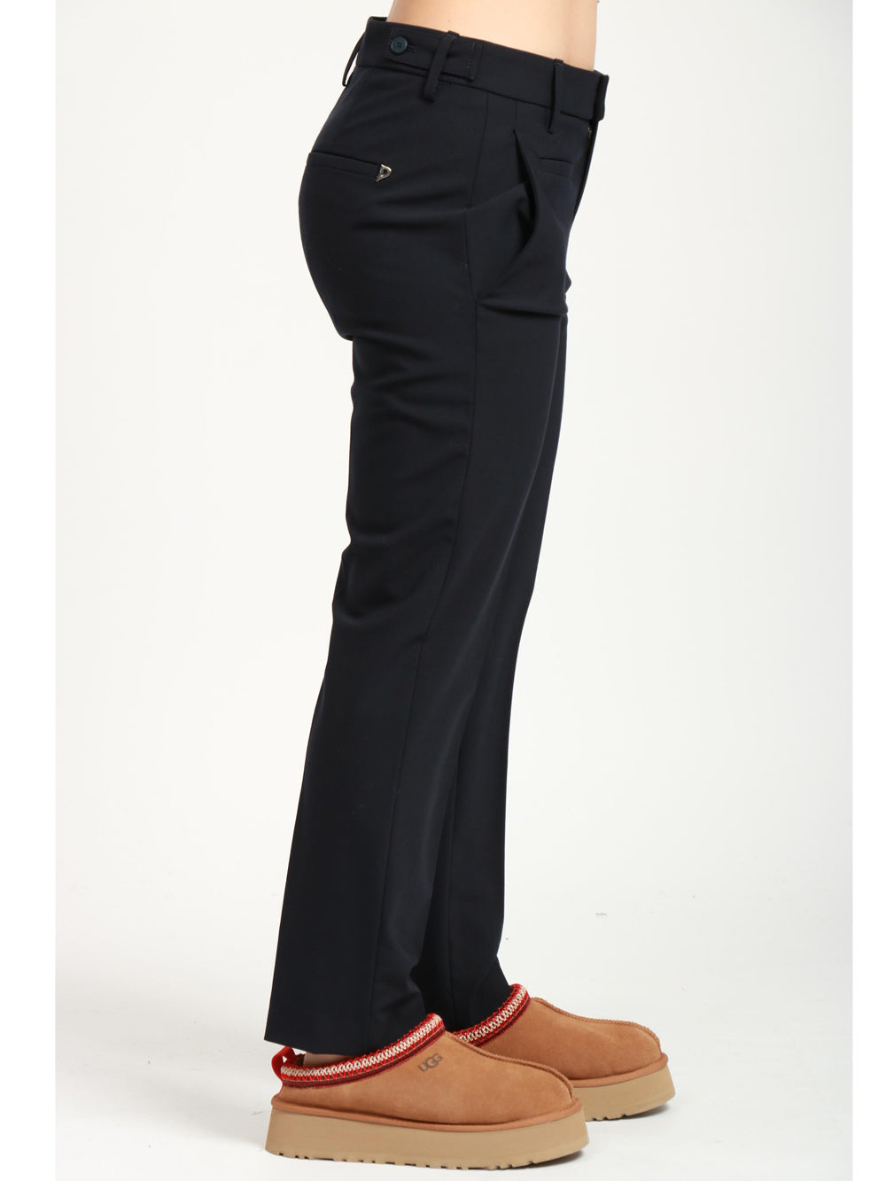 Ariel 27 Inches Pants in Cool Wool Midnight Blue