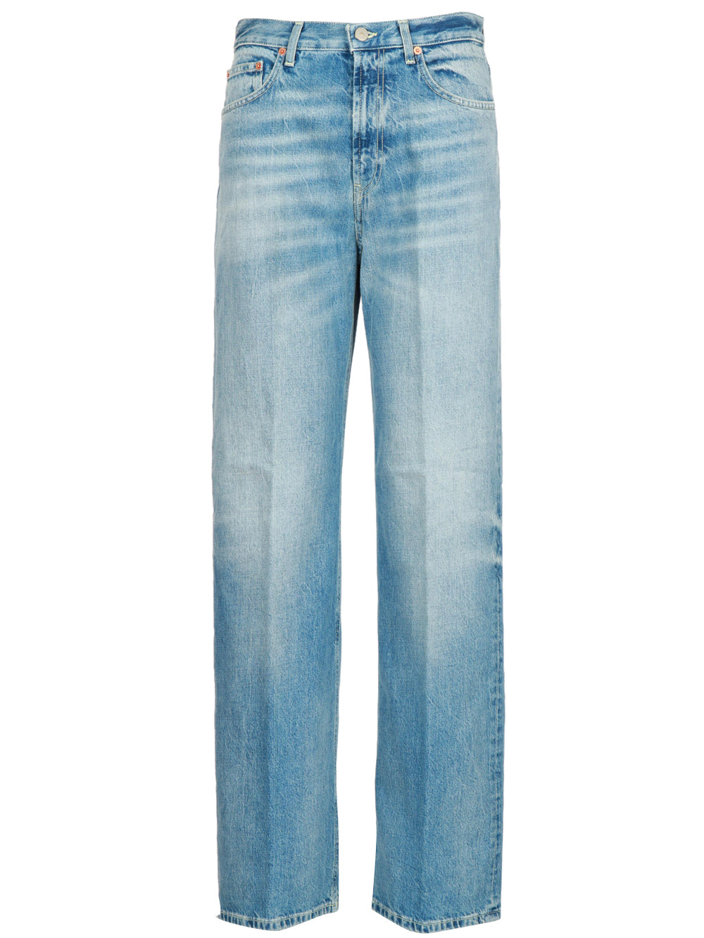 DONDUP Jeans Francine in Denim Blu con Gamba Larga Denim chiaro