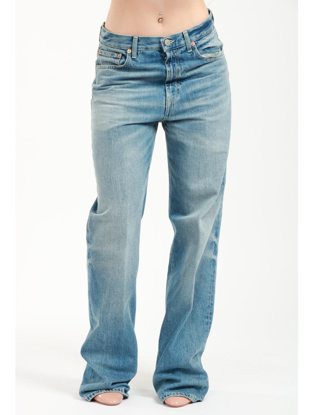 DONDUP Jeans Francine in Denim Blu con Gamba Larga Denim chiaro