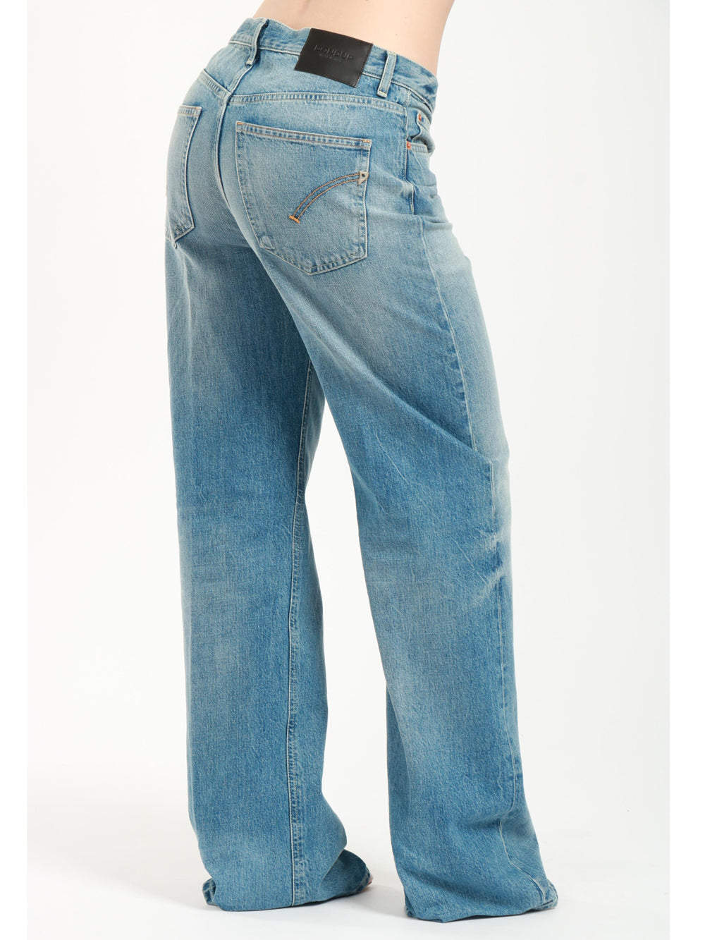 DONDUP Jeans Francine in Denim Blu con Gamba Larga Denim chiaro