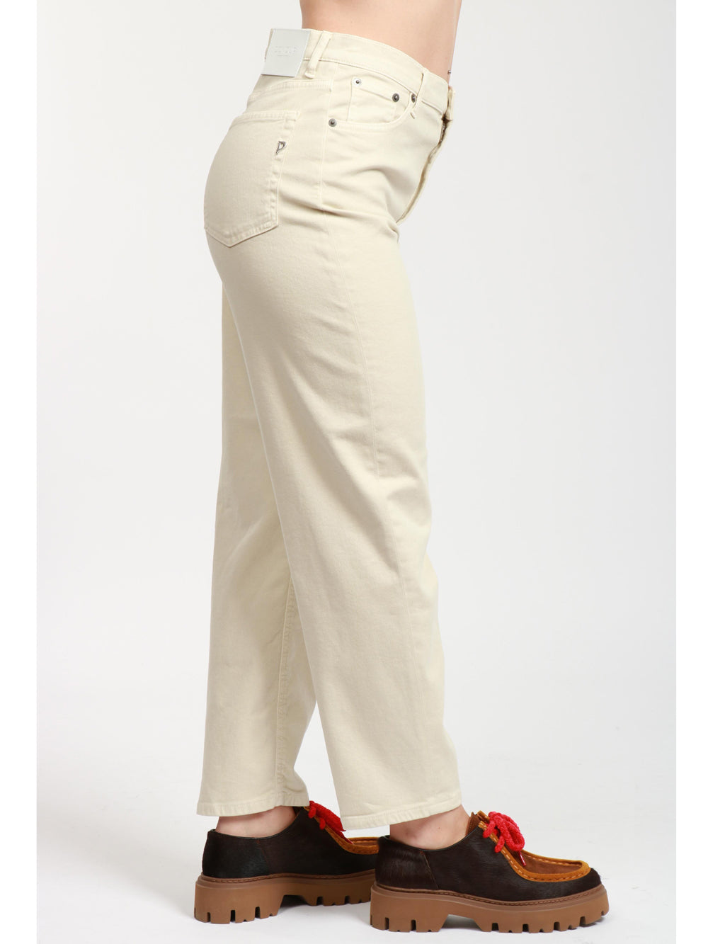 Bessie Pants in Cream Bull Denim