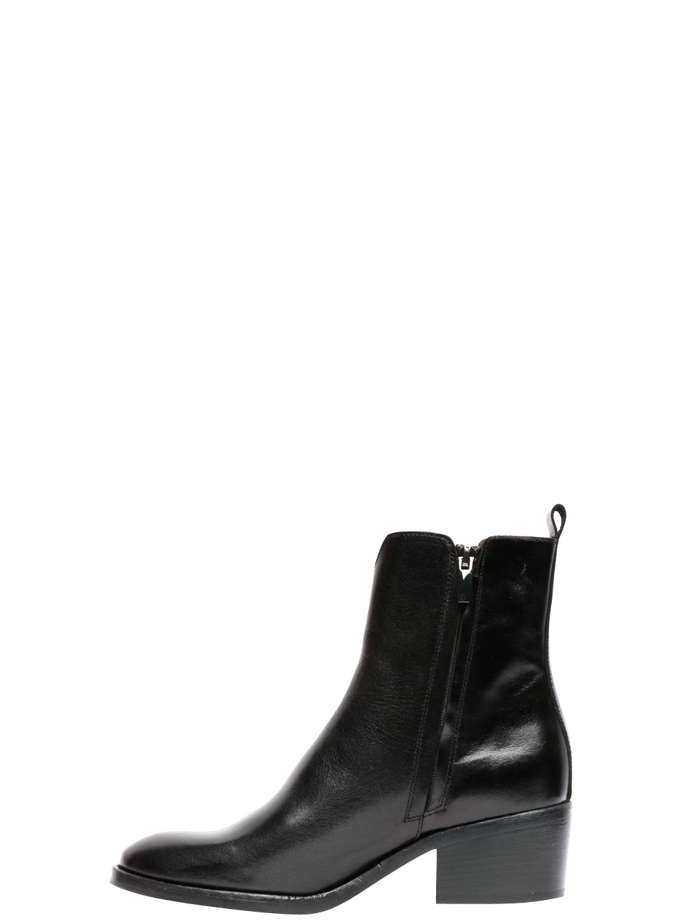 Black Leather Ankle Boots