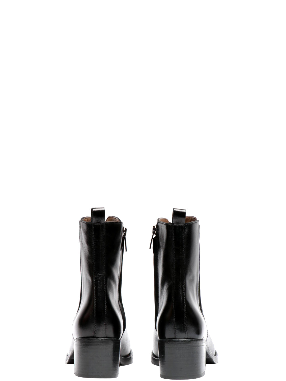 Black Leather Ankle Boots