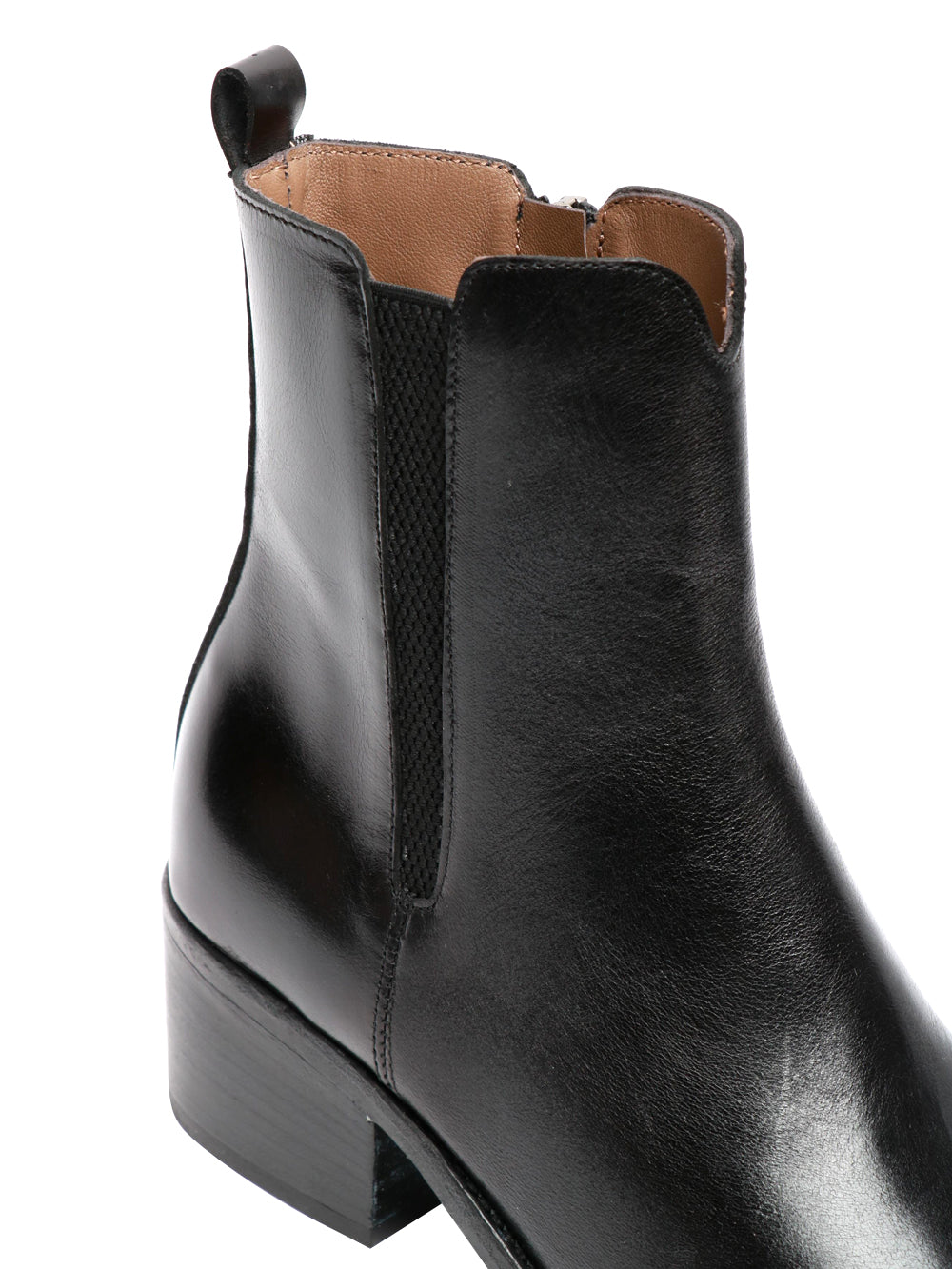 Black Leather Ankle Boots