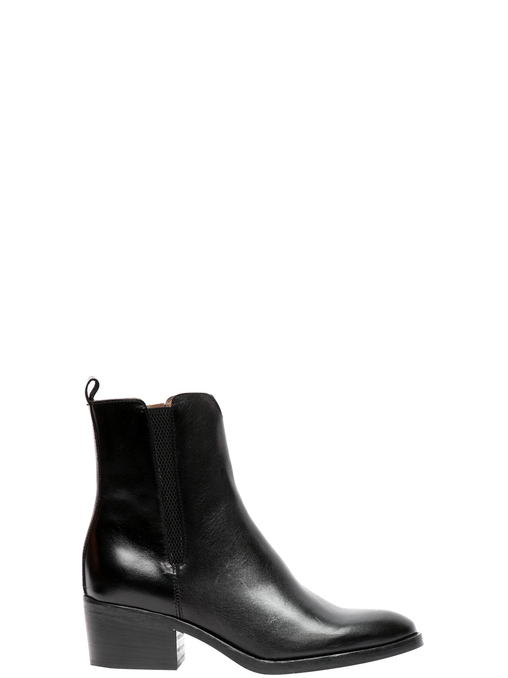 Black Leather Ankle Boots