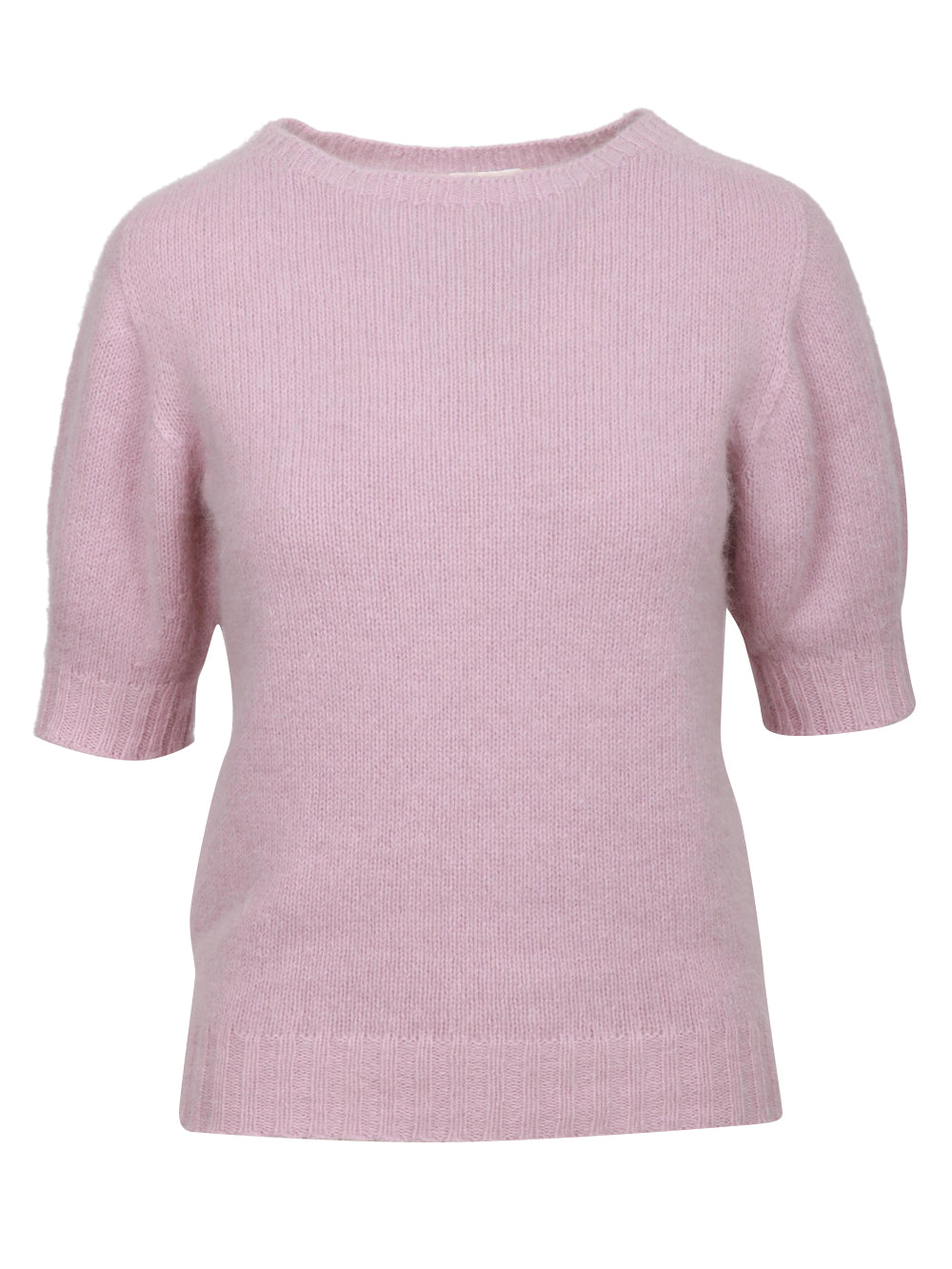 Maglia Girocollo in Misto Angora Malva