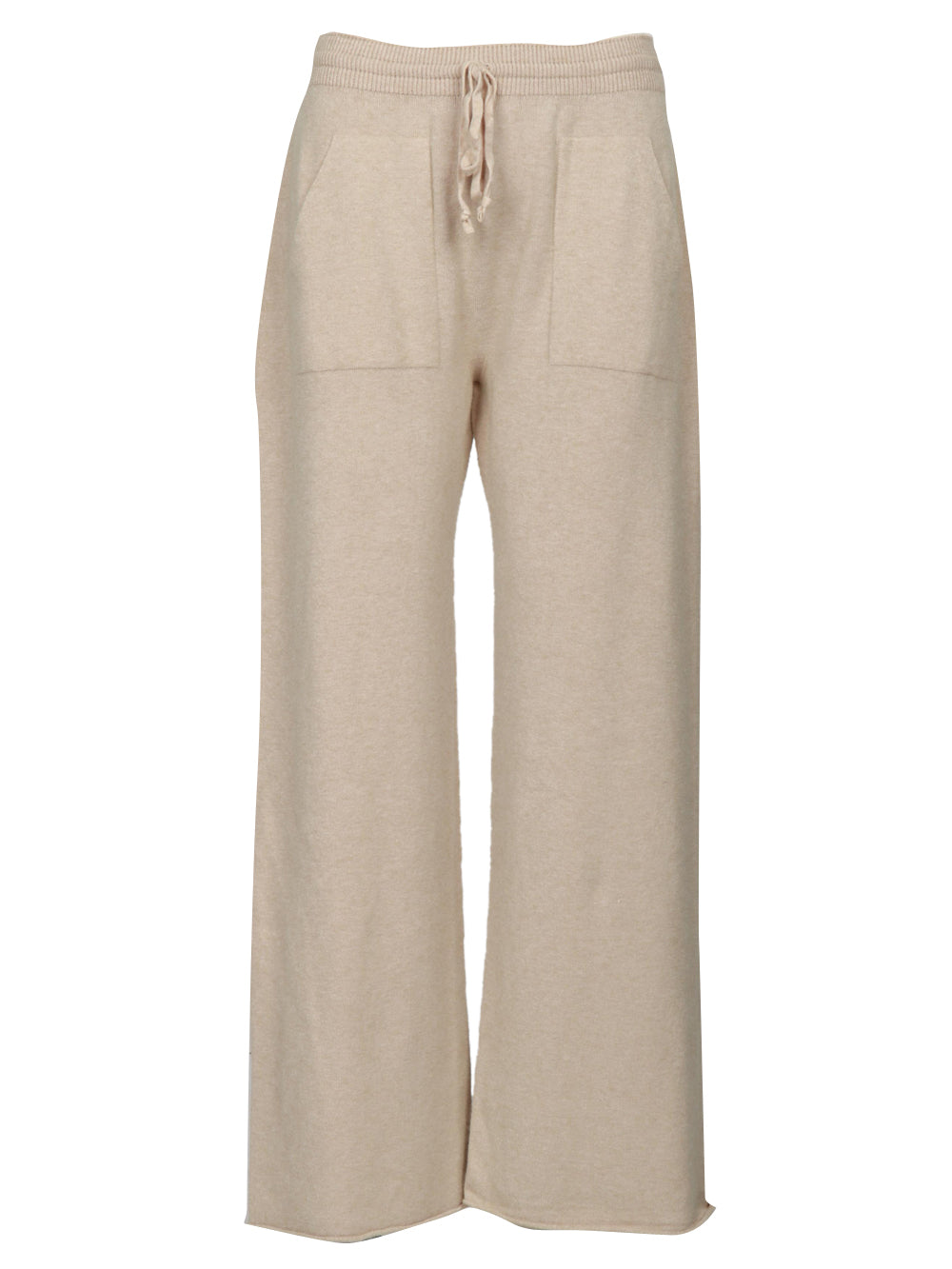 JNJ COUTURE Pantaloni Jogger in Maglia Sabbia Sabbia