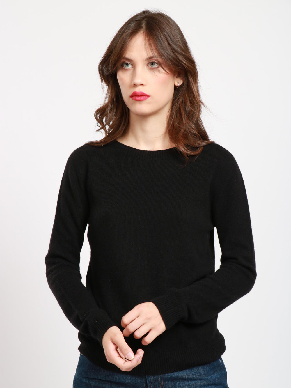 JUCCA Maglia Girocollo in Cashmere Nera Nero