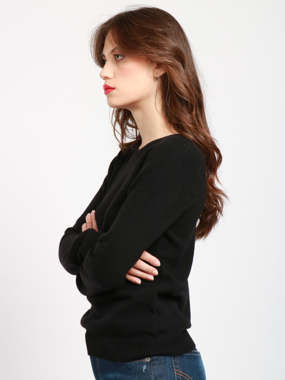 JUCCA Maglia Girocollo in Cashmere Nera Nero