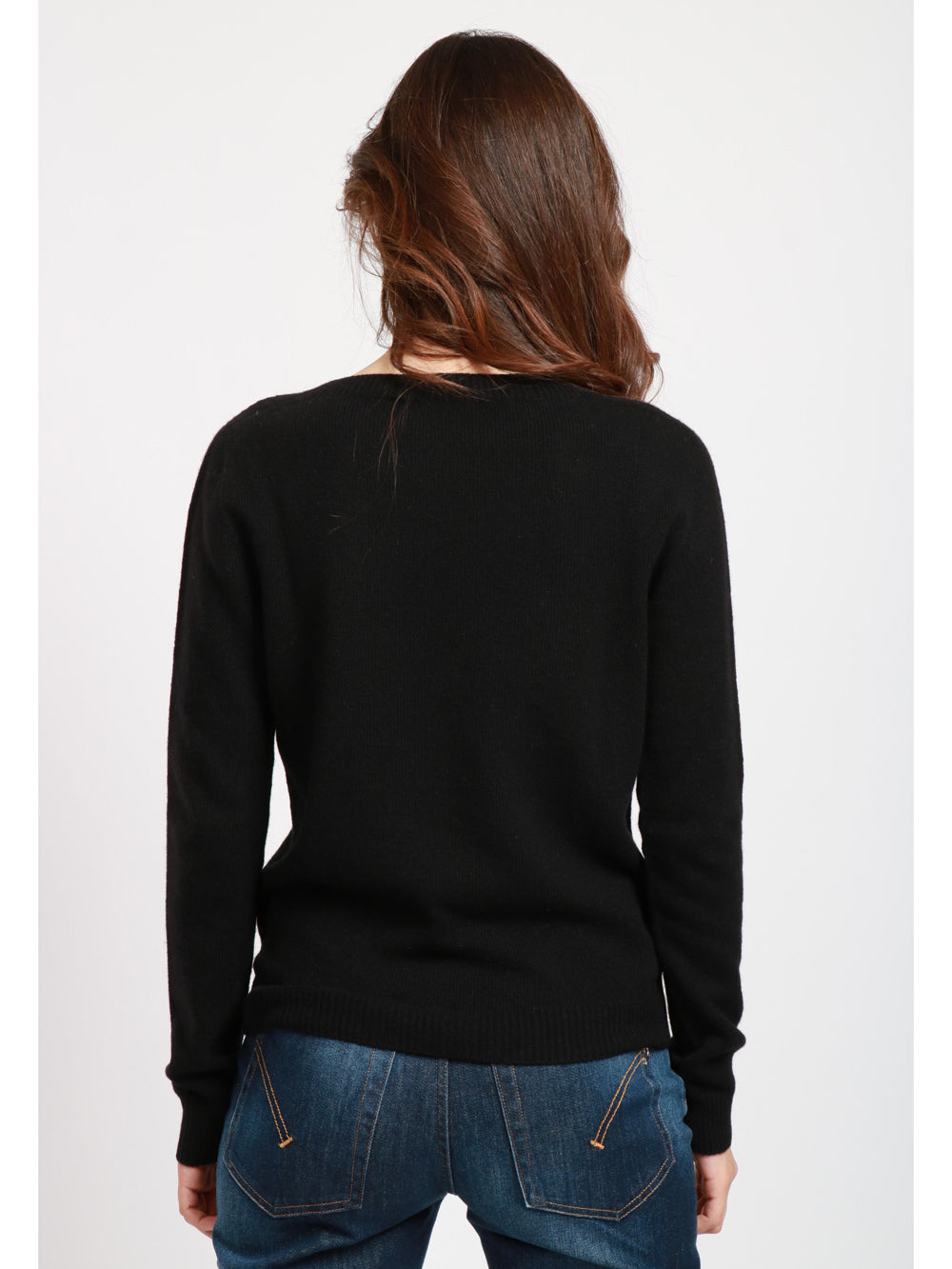 JUCCA Maglia Girocollo in Cashmere Nera Nero