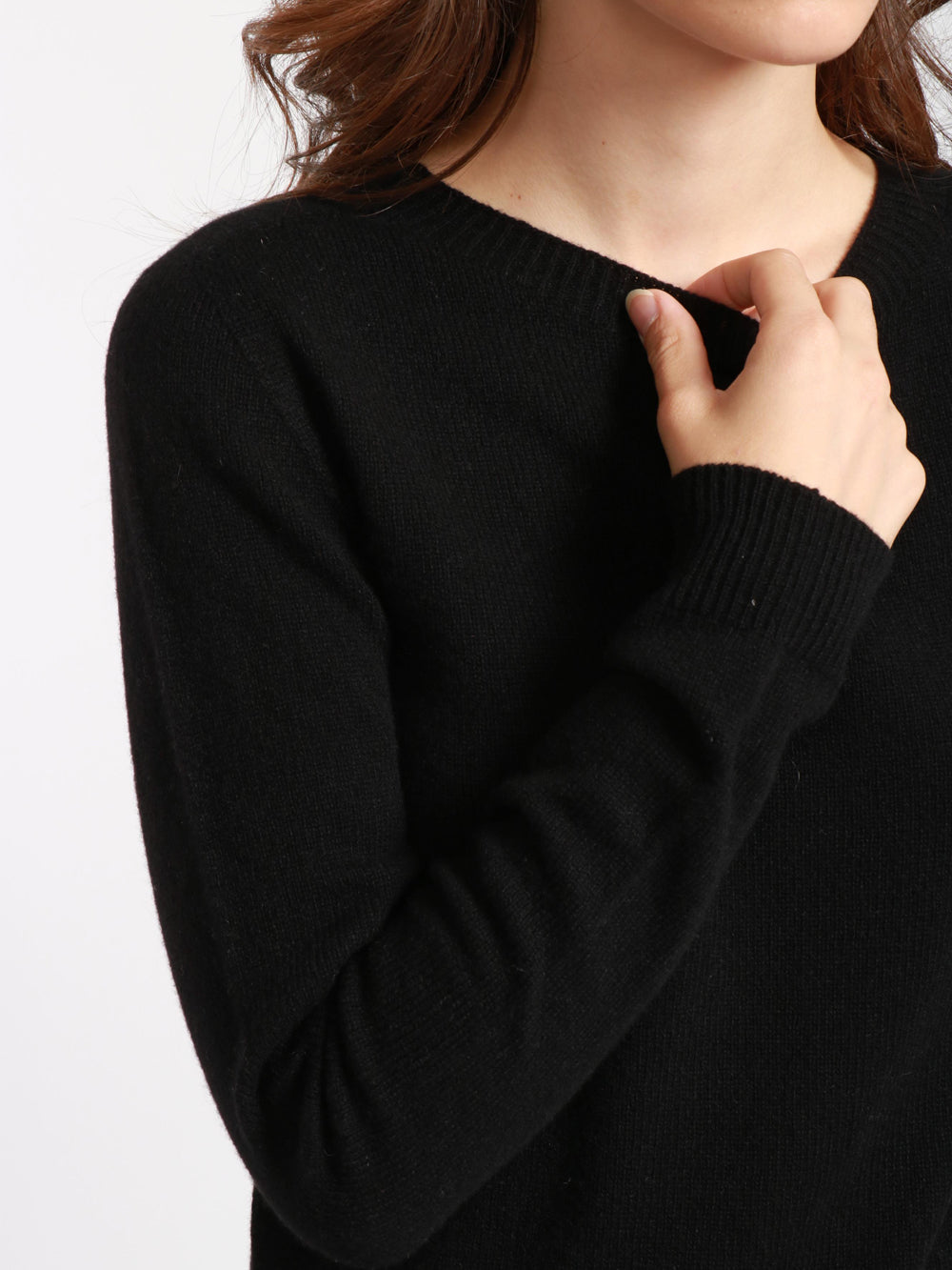 JUCCA Maglia Girocollo in Cashmere Nera Nero