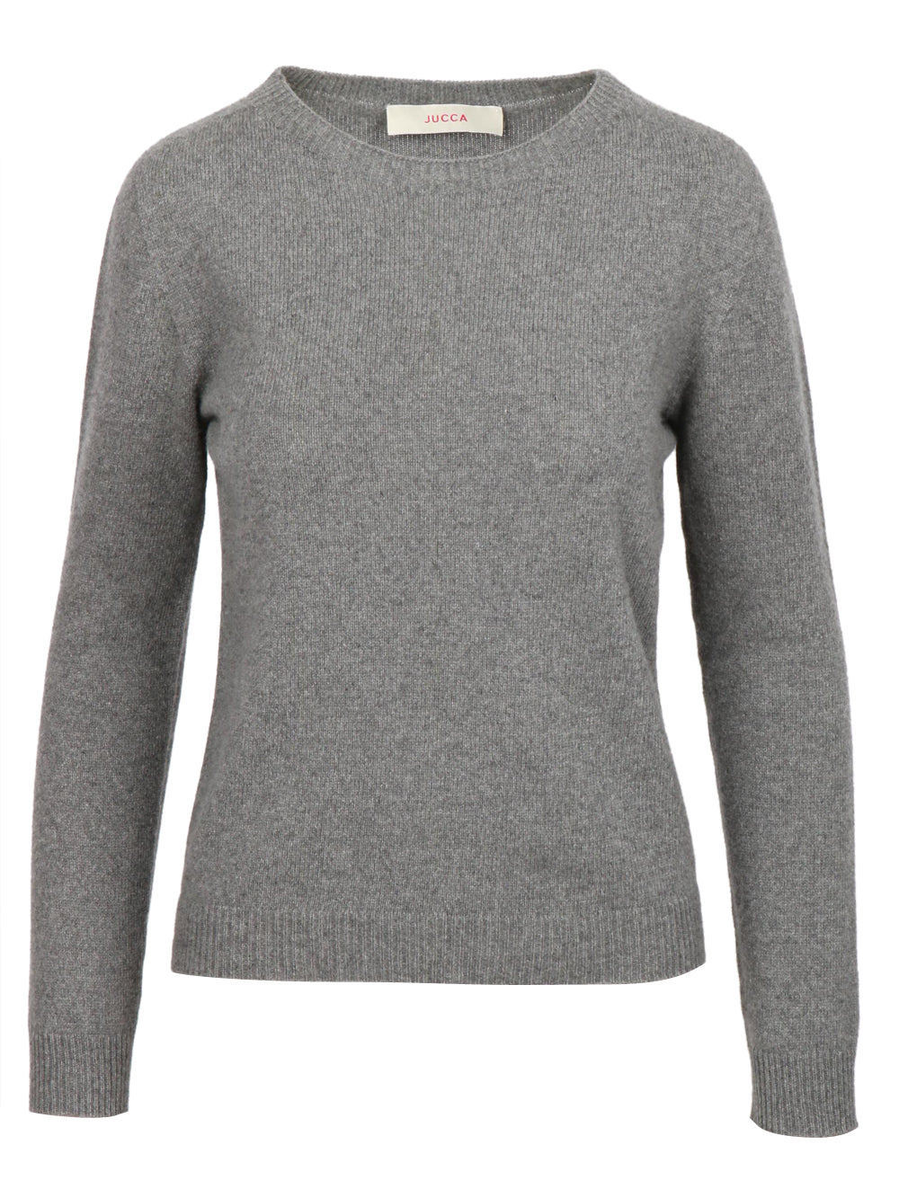 JUCCA Maglia Girocollo in Cashmere Grigia Grigio melange