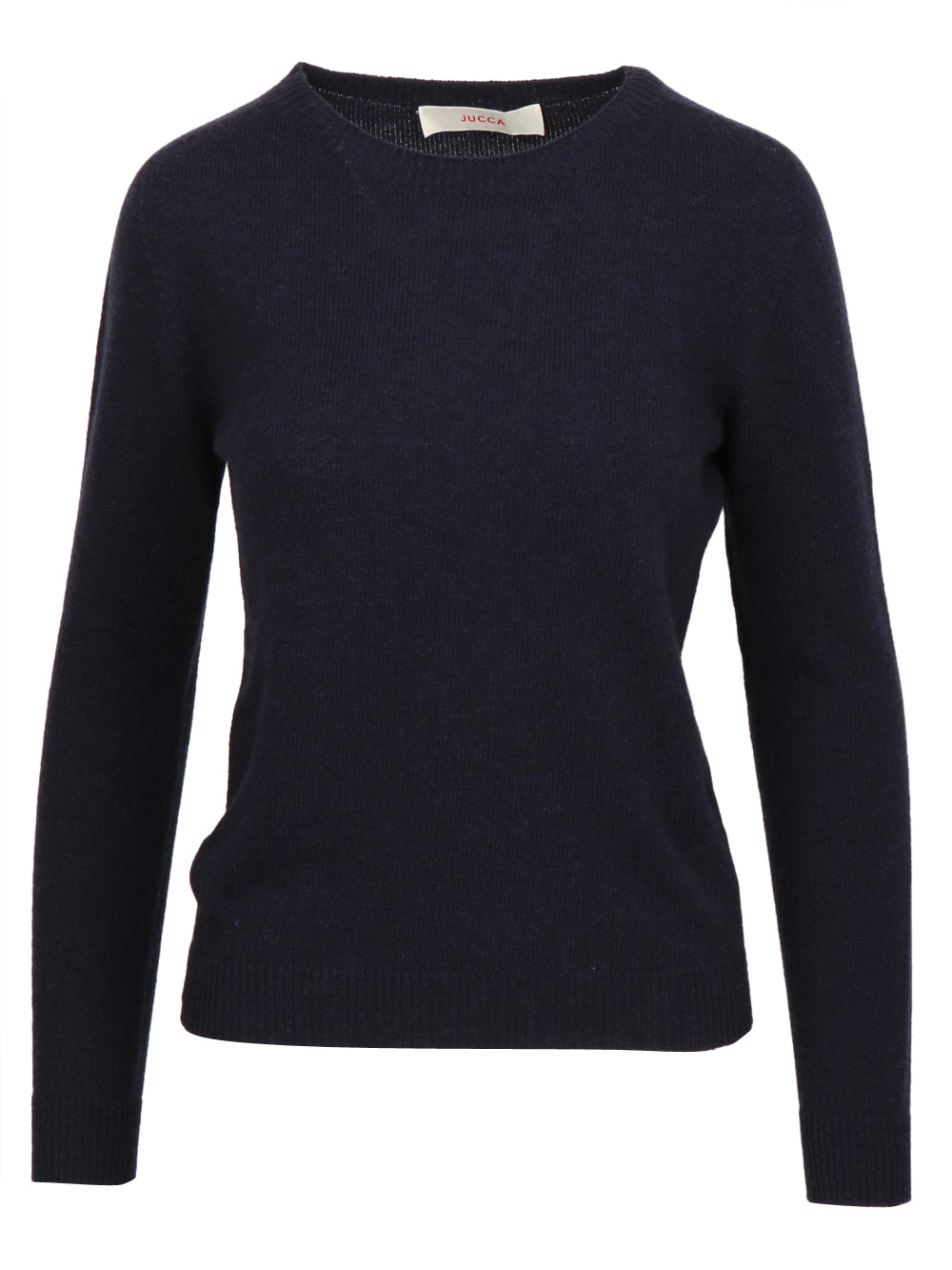 JUCCA Maglia Girocollo in Cashmere Blu Notte Blu scuro