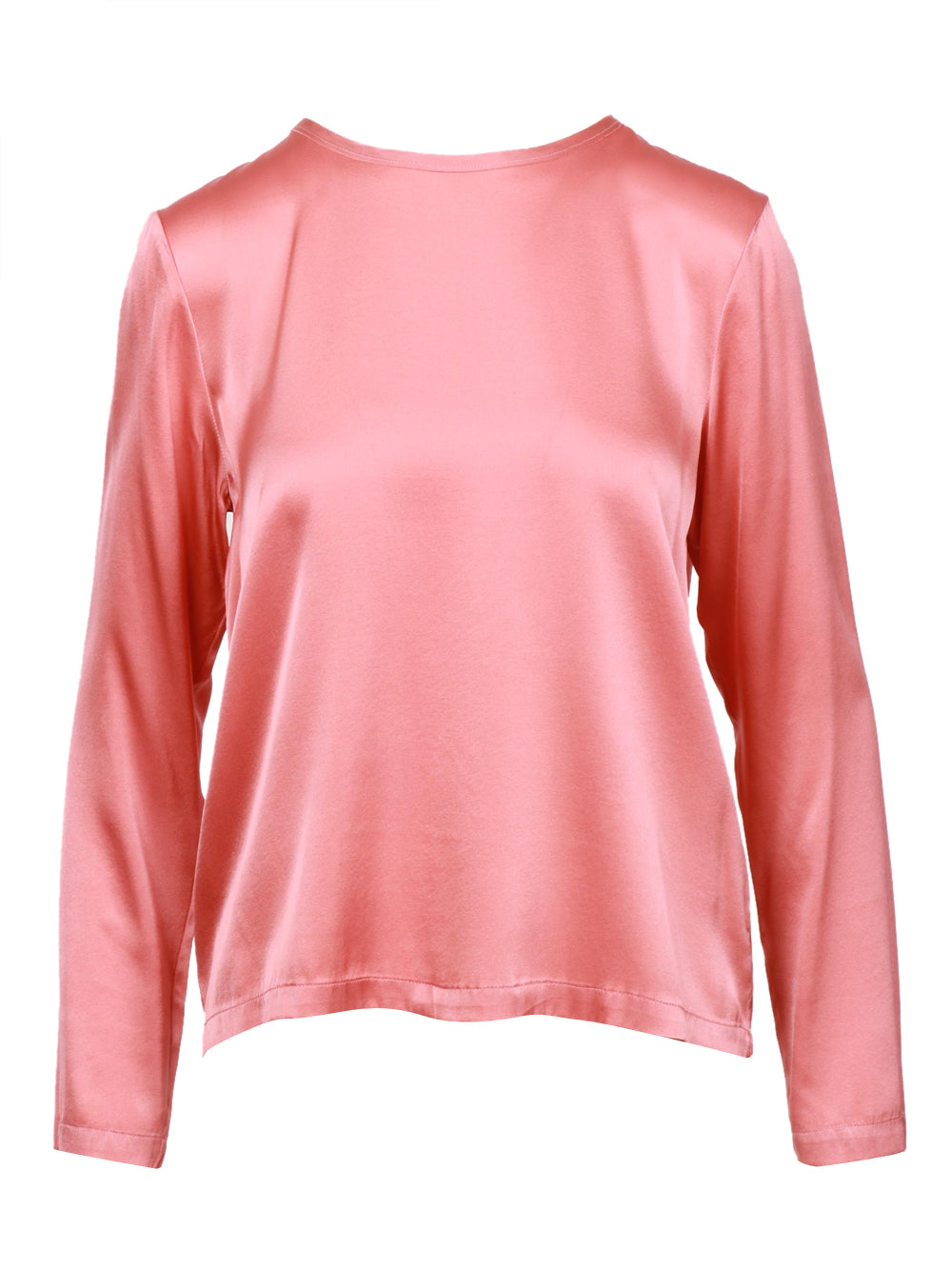 JUCCA Blusa Girocollo in Seta Rosa Pesca