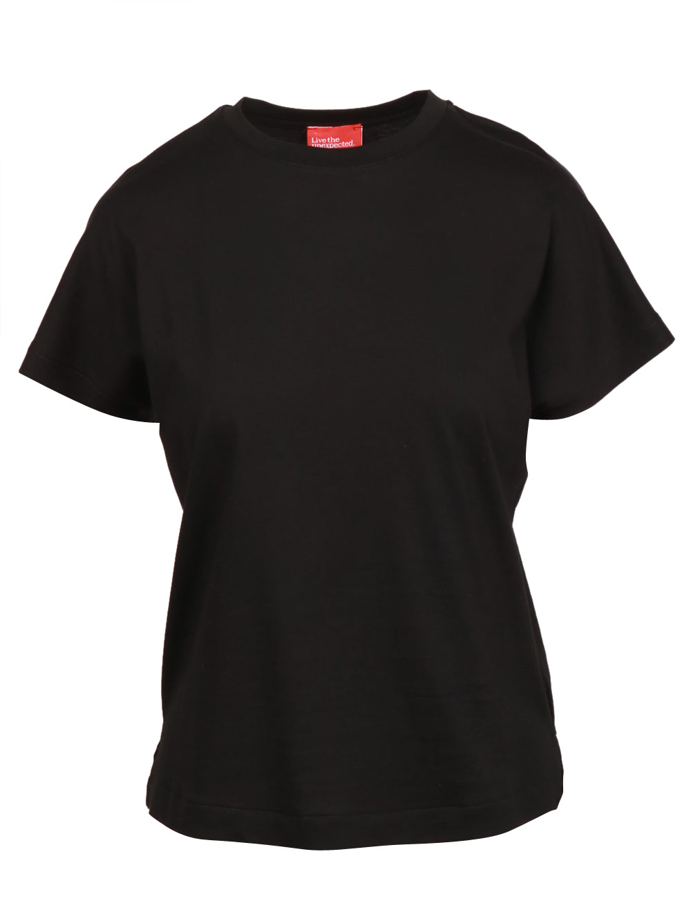 MERCI T-Shirt Girocollo in Cotone Nera Nero