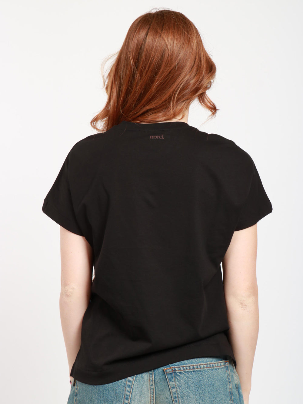 Black Cotton Crewneck T-Shirt