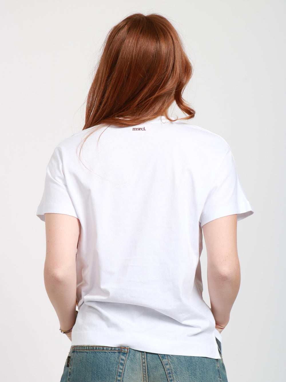 White Cotton Crew Neck T-Shirt