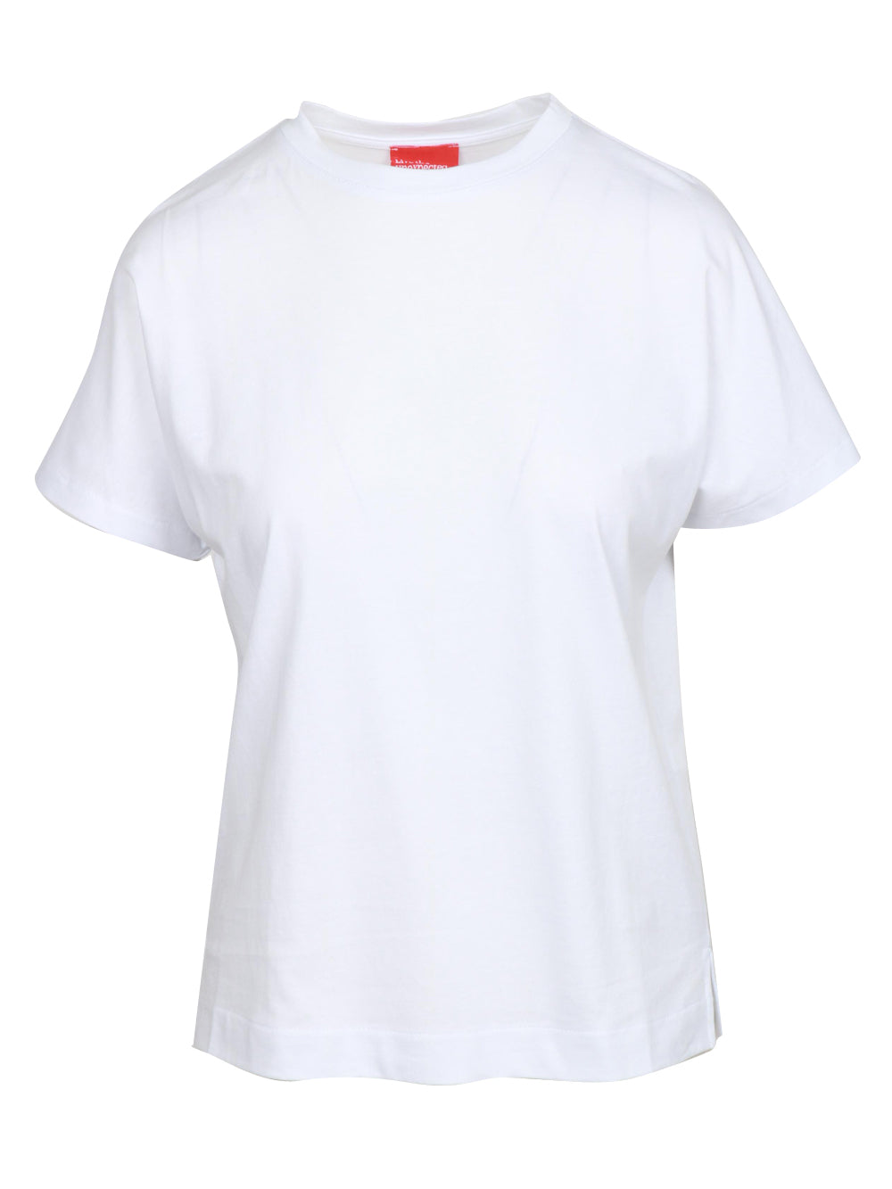 White Cotton Crew Neck T-Shirt