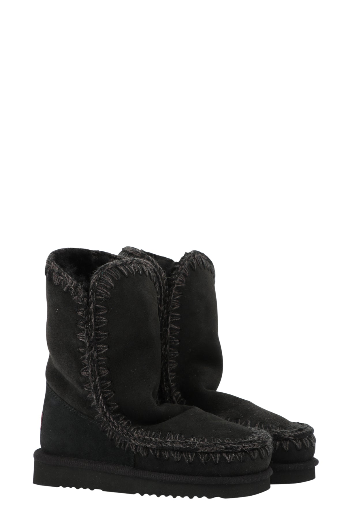 Eskimo 24 Boots in Black Suede with Sheepskin Padding