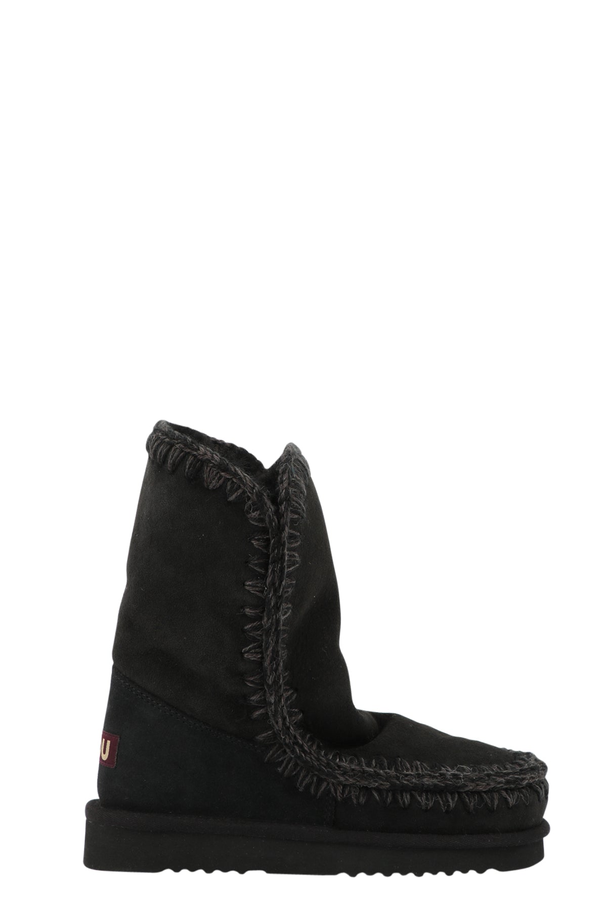 Eskimo 24 Boots in Black Suede with Sheepskin Padding