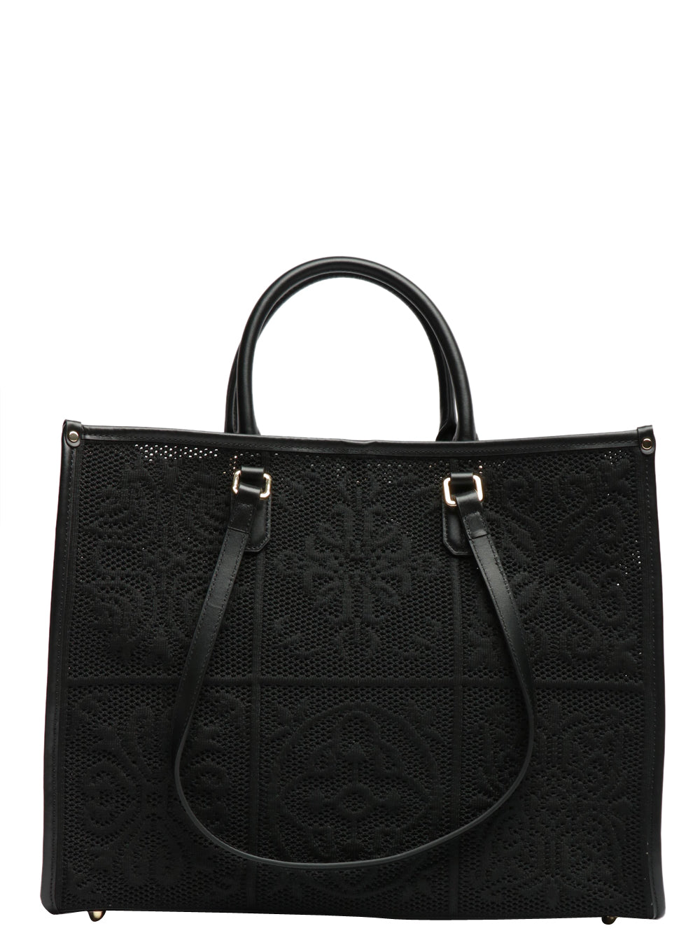 MY-BEST BAG Borsa a Mano Grande in Jacquard Nera Nero