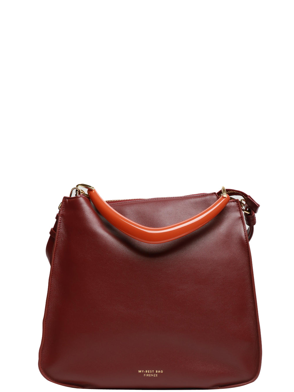 MY-BEST BAG Borsa a Mano Madison Grande in Pelle Bordeaux con Tracolla Bordeaux