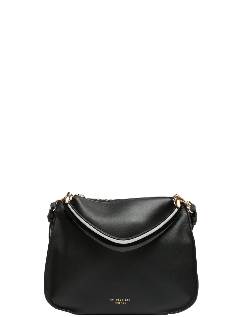 MY-BEST BAG Borsa a Mano Madison Piccola in Pelle Nera con Tracolla Nero