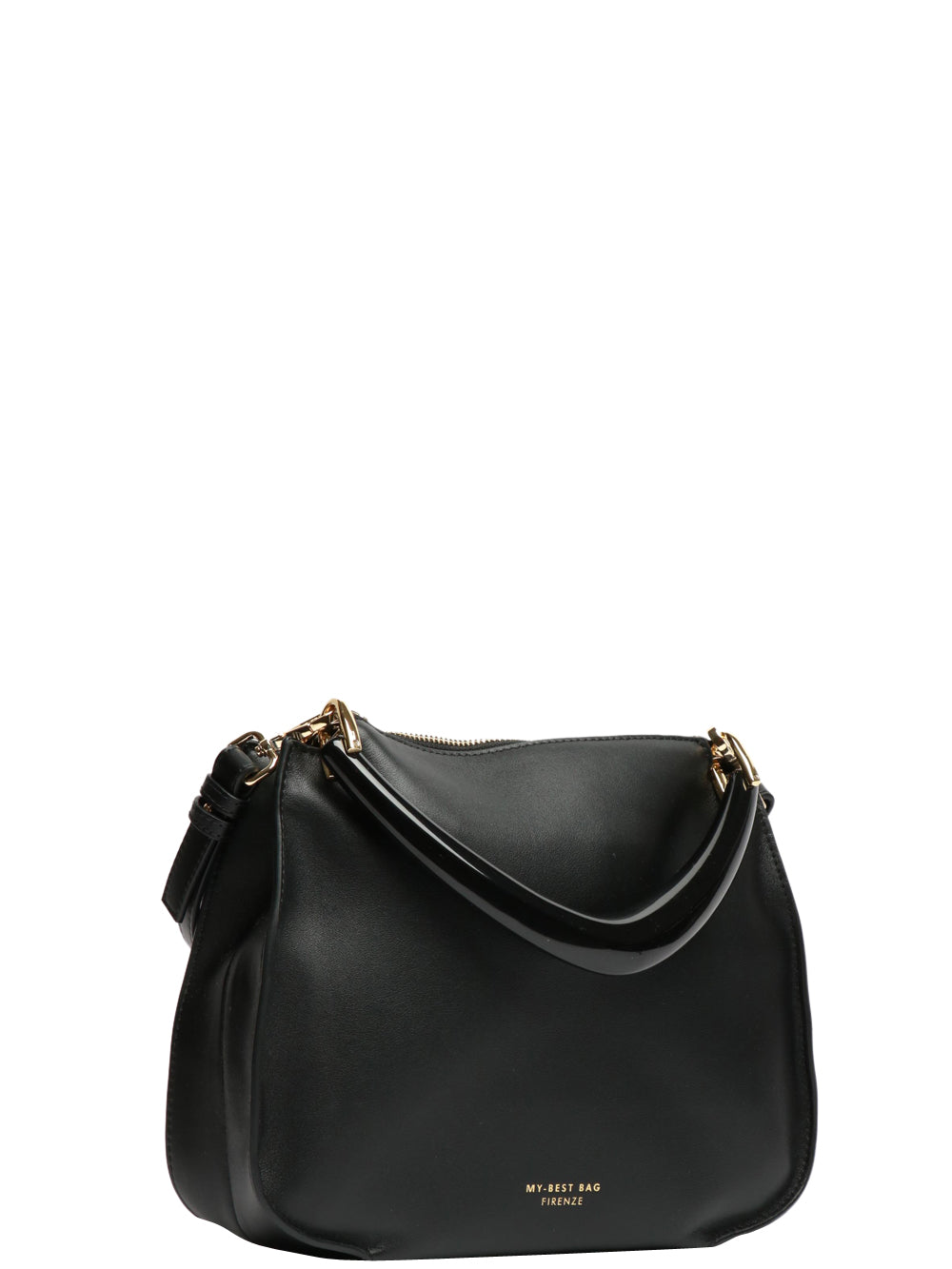 MY-BEST BAG Borsa a Mano Madison Piccola in Pelle Nera con Tracolla Nero