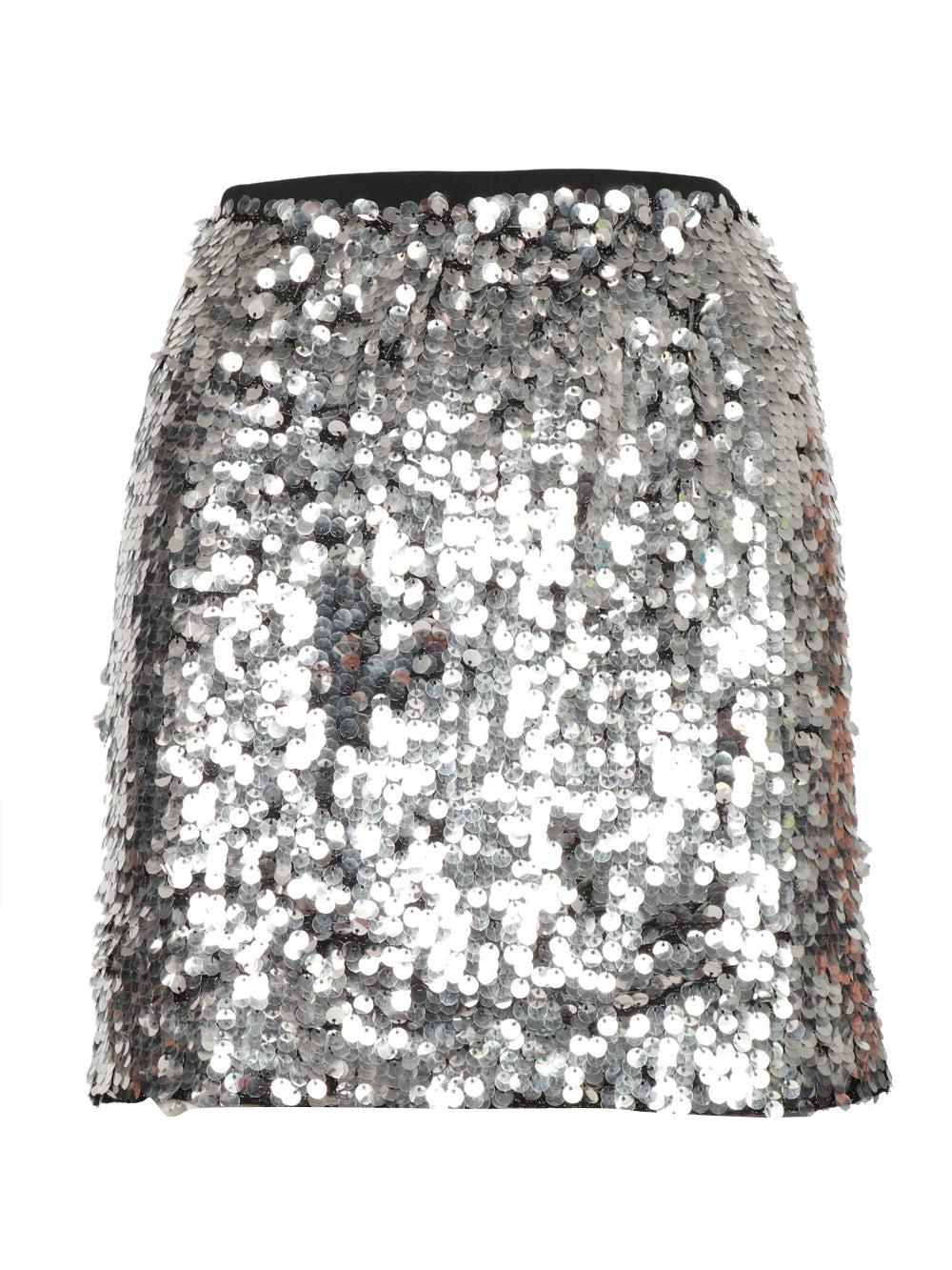 PINKO Minigonna Gemma in Paillettes Argento Argento