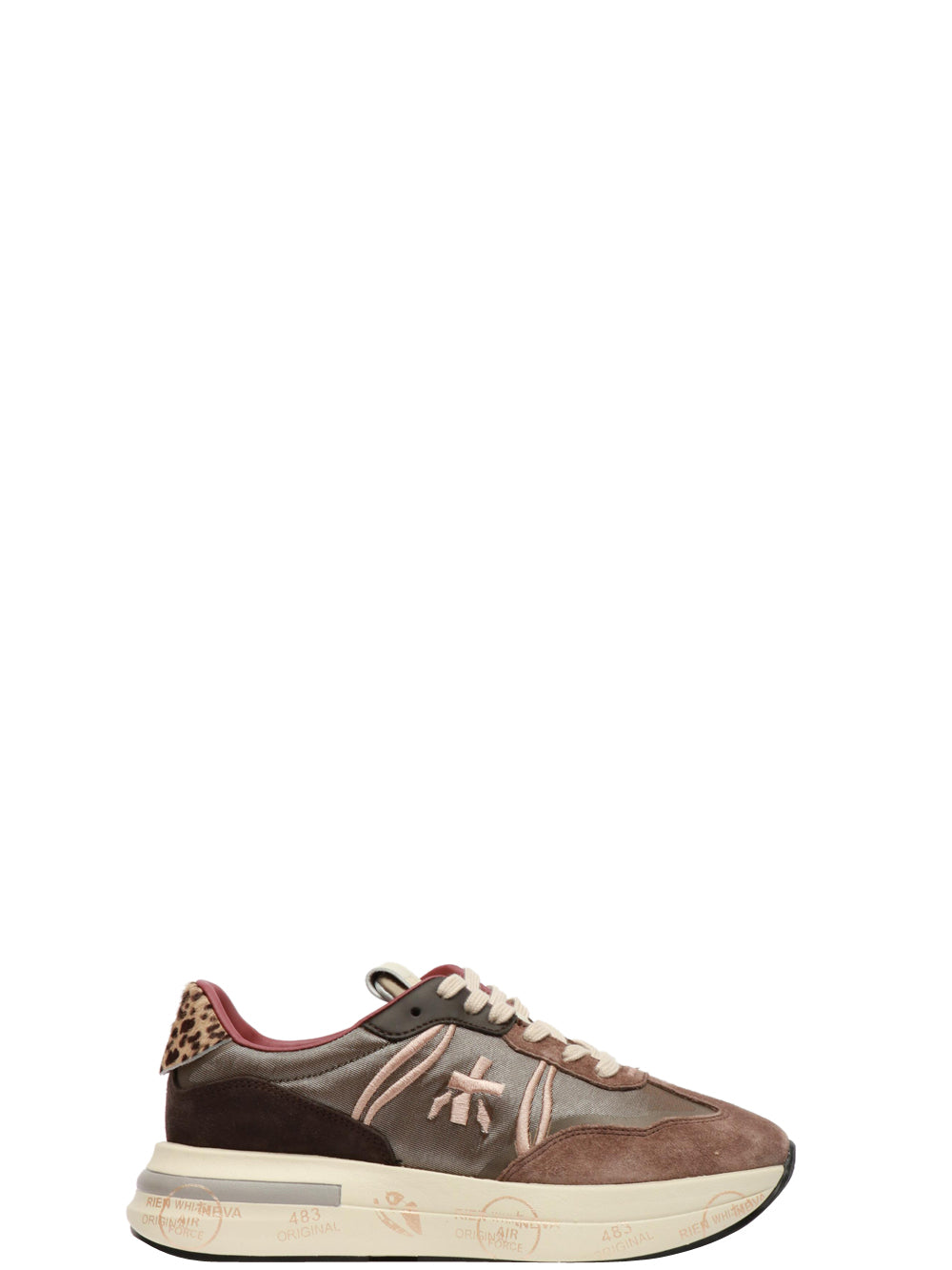 PREMIATA Scarpe Sneakers Cassie in Suede e Tessuto Tortora Tortora+cipria