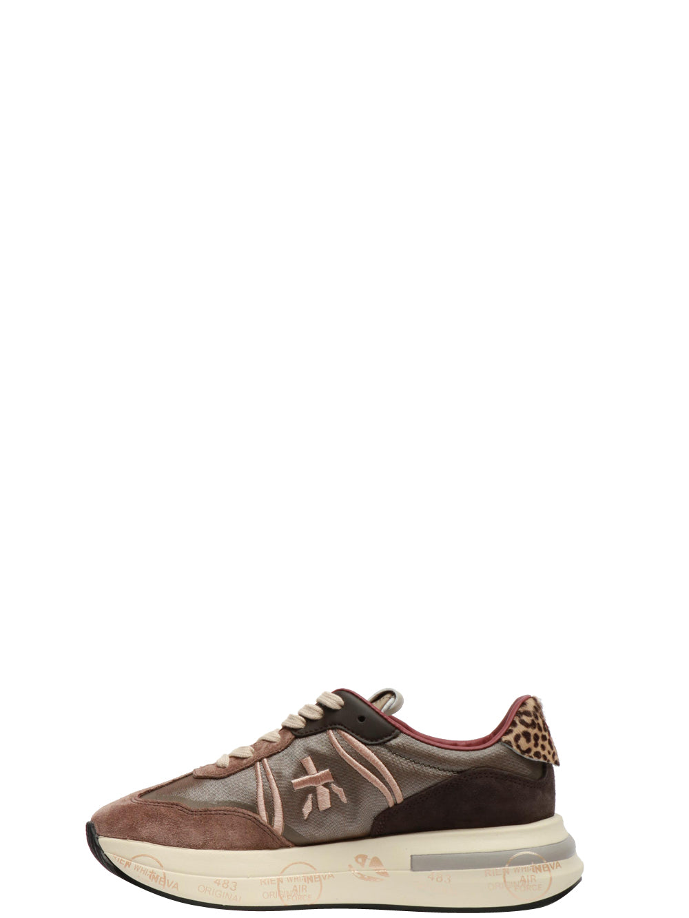 PREMIATA Scarpe Sneakers Cassie in Suede e Tessuto Tortora Tortora+cipria