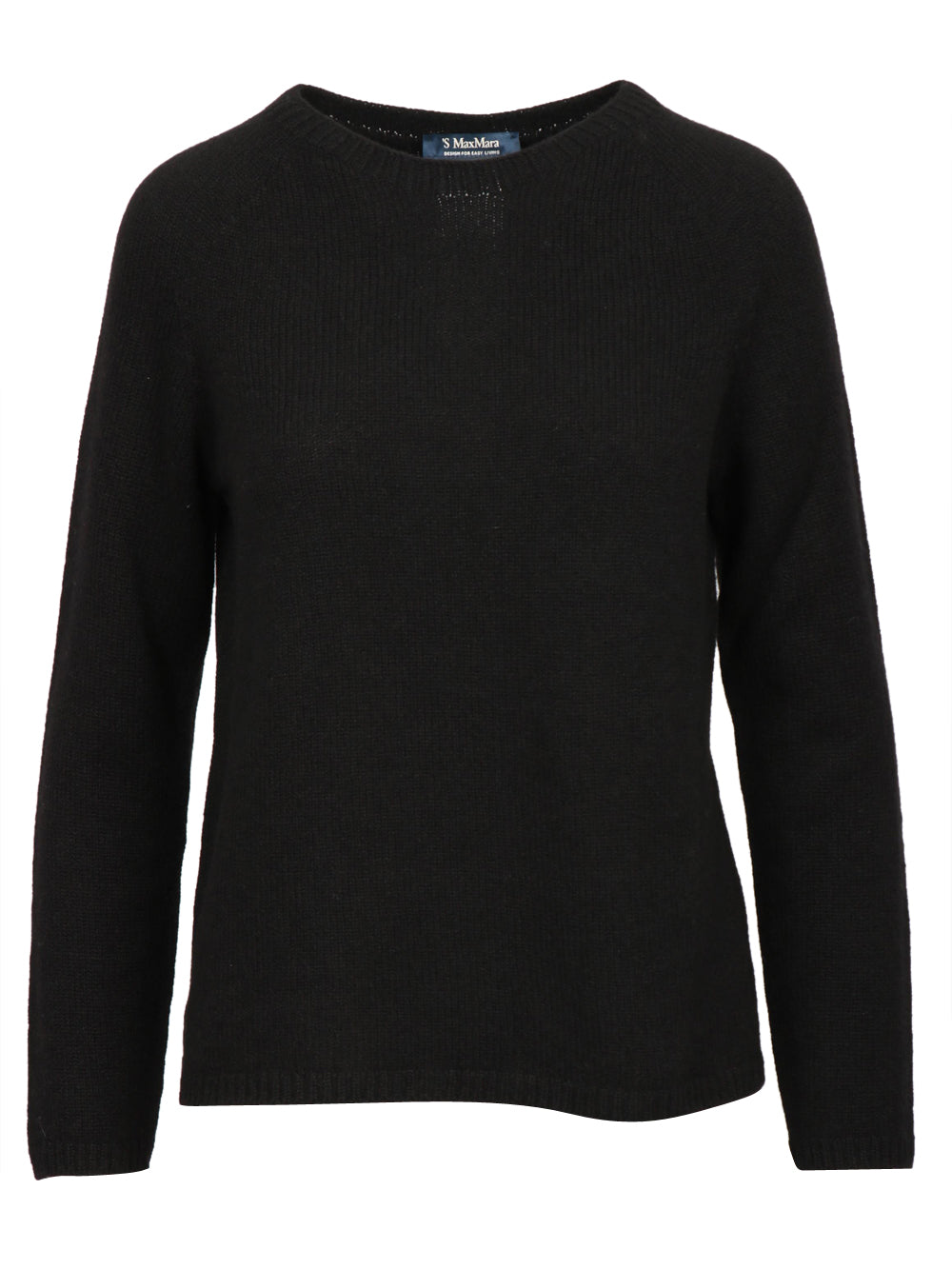 S MAXMARA Maglia Georg Gircollo in Lana e Cashmere Nera Nero