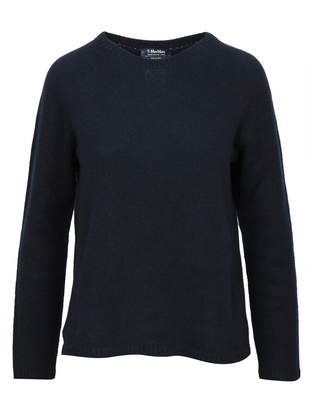 S MAXMARA Maglia Georg Gircollo in Lana e Cashmere Blu Blu