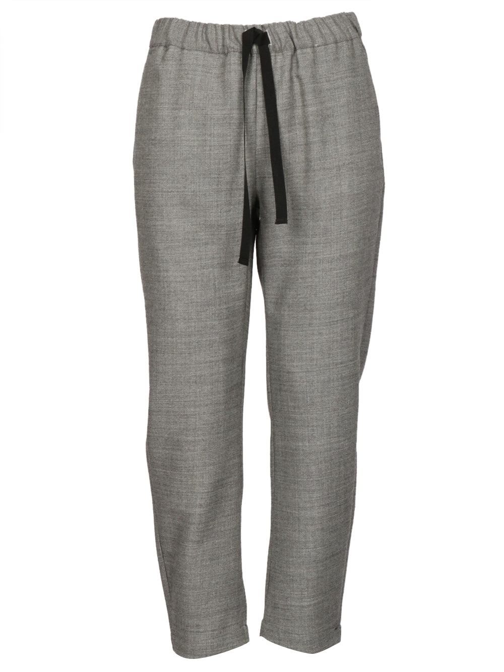 SEMICOUTURE Pantaloni Buddy in Fresco di Lana Grigi Grigio melange