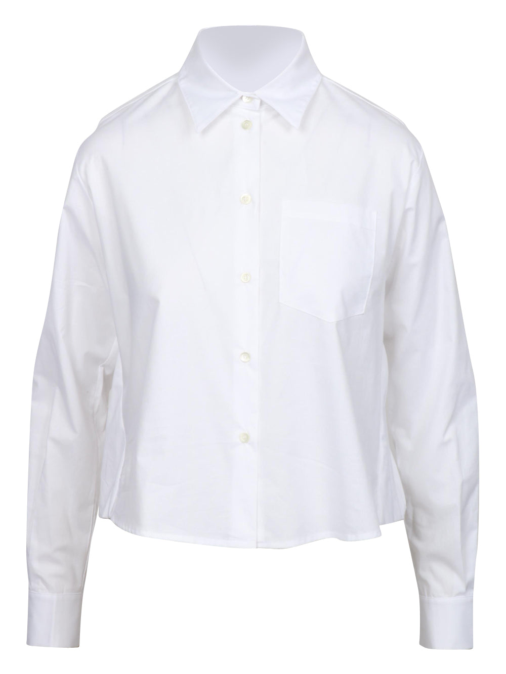 Violetta Shirt in White Cotton Poplin