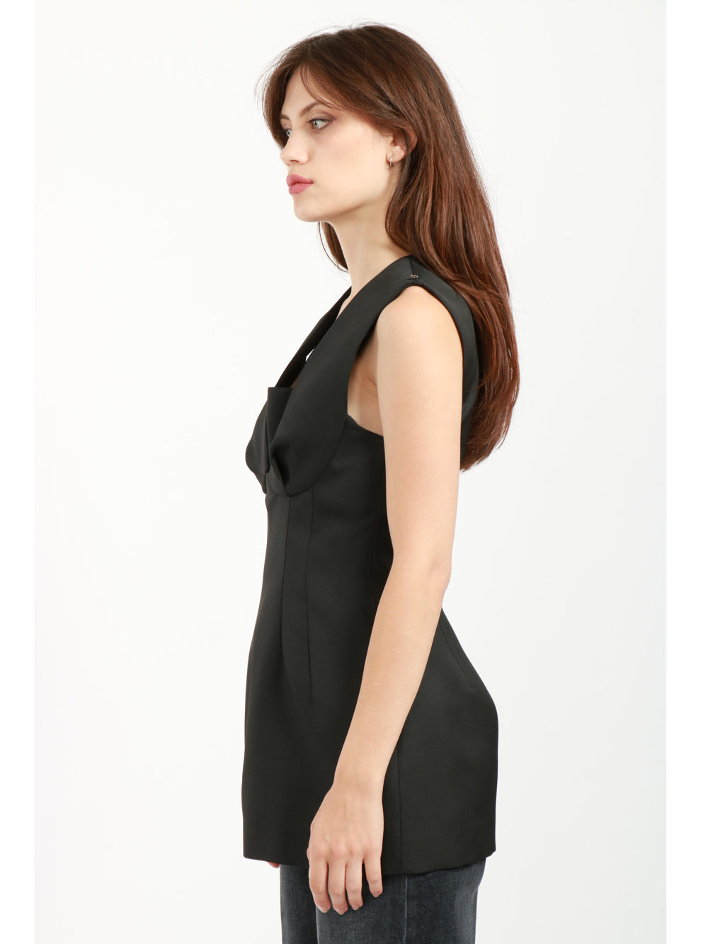 SPORTMAX Top Ghisa Corpetto Nero Nero