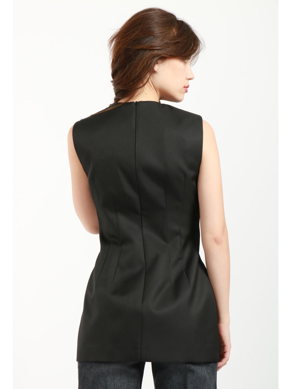 SPORTMAX Top Ghisa Corpetto Nero Nero