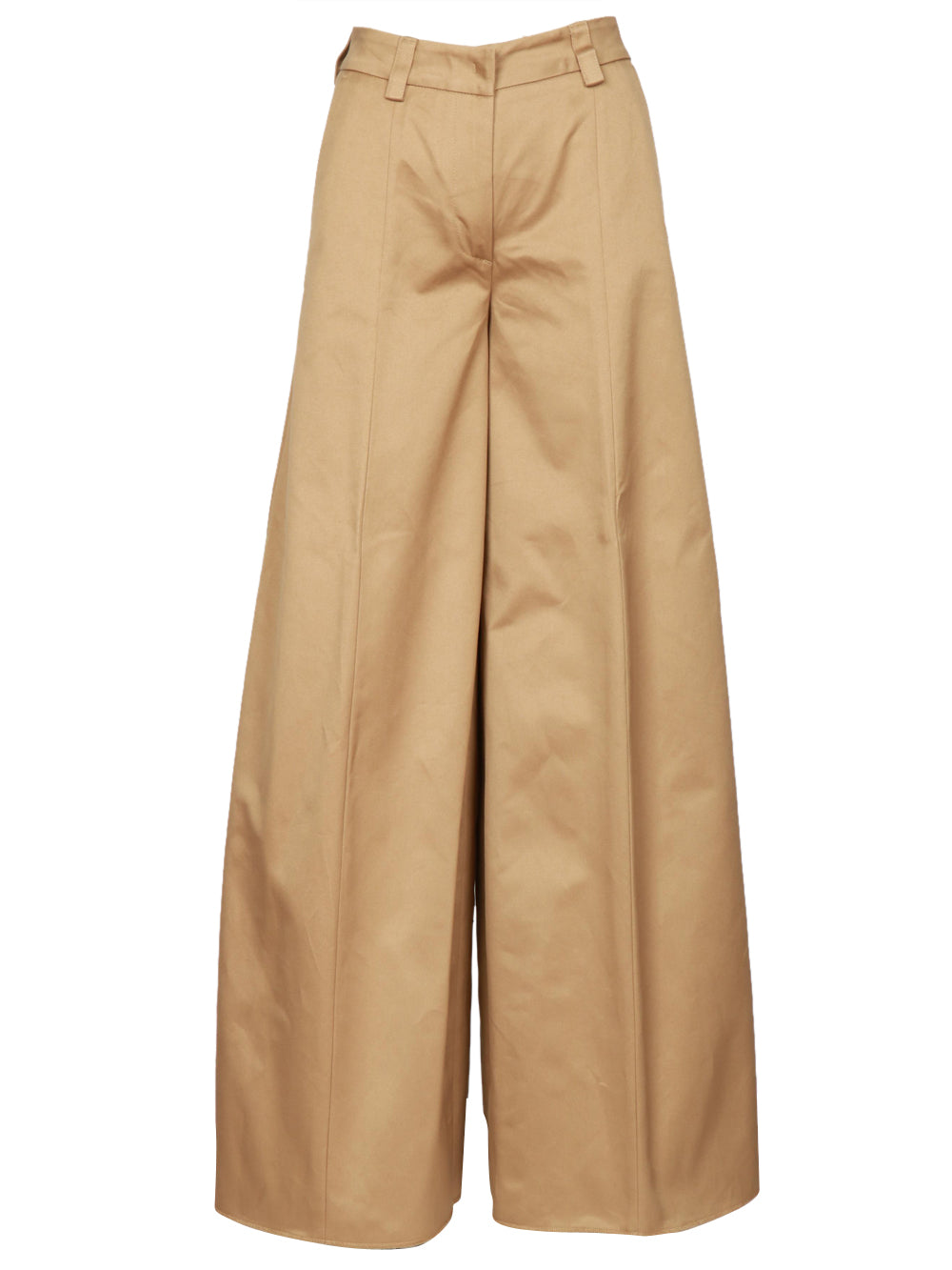 Pantaloni Palazzo Alma in Cotone Beige