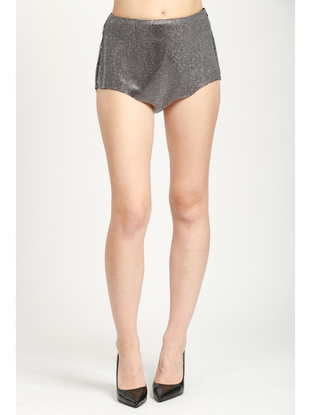 Selene Shorts in Silver Crystals