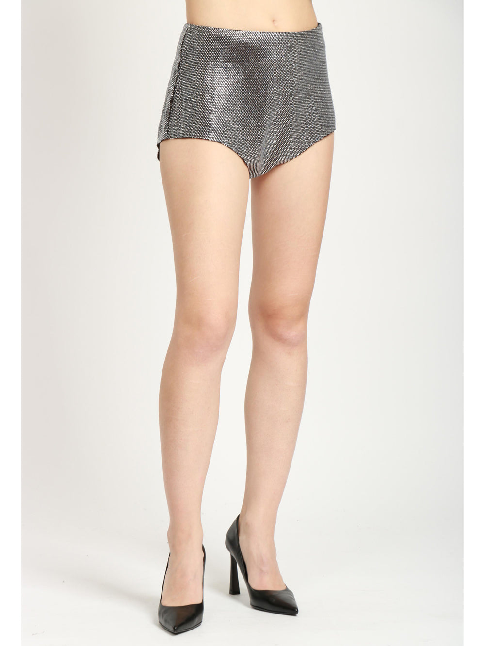 Selene Shorts in Silver Crystals